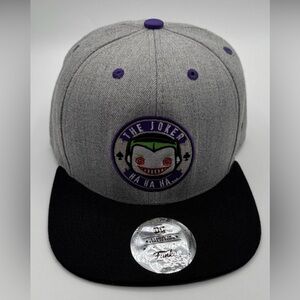 DC FUNKO The Joker SnapBack Gray Ball Cap With Black Bill